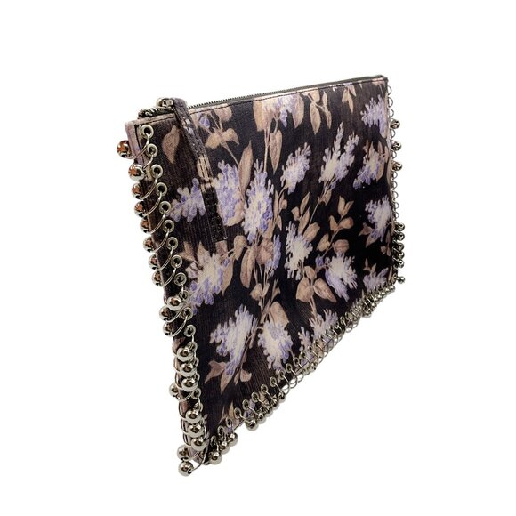 Zimmermann Black Lavender Floral Embellished Envelope Clutch - Picture 2 of 13